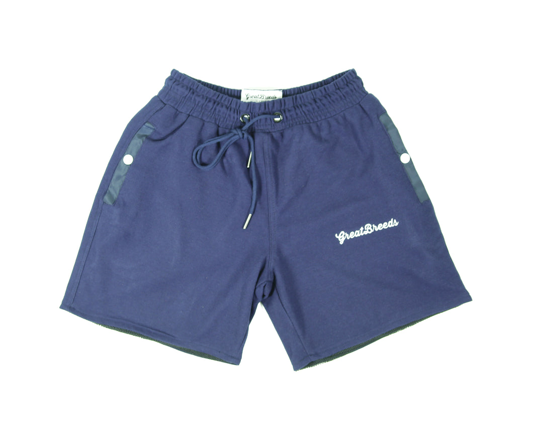 NET COTTON SHORTS (NAVY BLUE)